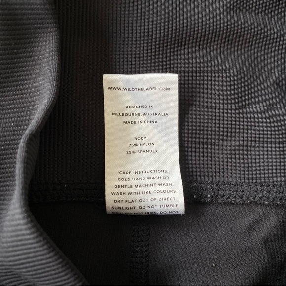 Wilo the Label Black Crossover waist ribbed leggings size XS - Picture 5 of 5